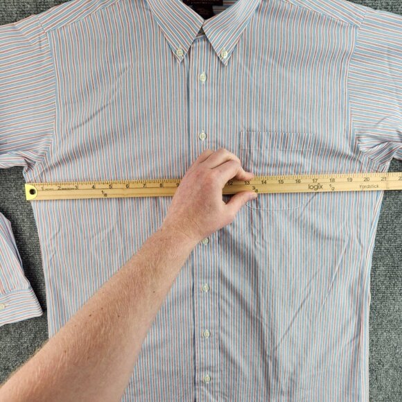 Brooks Brothers Boys XL Shirt Striped Red Blue Button Down Cotton Non Iron Teens - Picture 10 of 13